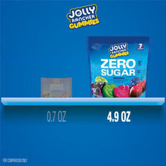 JOLLY RANCHER Gummies Zero Sugar Assorted Fruit Flavored Candy Bag, 4.9 oz