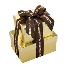 HERSHEY'S Caramels and Milk Chocolate Toffee Truffles Gold Gift Tower