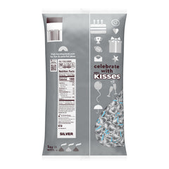HERSHEY'S KISSES Silver Foils Milk Chocolate Candy Bulk Bag, 60 oz
