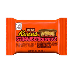 REESE'S Big Cup PB&J Strawberry Milk Chocolate Peanut Butter Cups Candy Packs, 1.4 oz (16 Count)