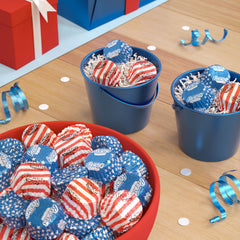 REESE'S Miniatures Red White and Blue Foils, Milk Chocolate Peanut Butter Cups Candy Share Pack, 9 oz
