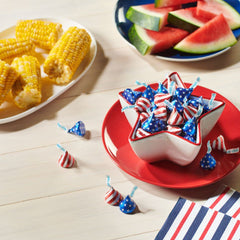 HERSHEY'S KISSES Red White and Blue Foils, Milk Chocolate Candy Share Pack, 9 oz