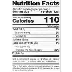 Sour Strips Blue Raspberry Candy Peg Bag, 3.4oz