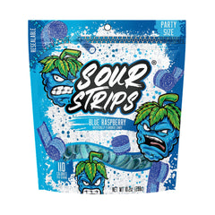 Sour Strips Blue Raspberry Candy Party Bag, 10.2oz