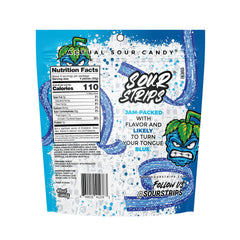 Sour Strips Blue Raspberry Candy Party Bag, 10.2oz