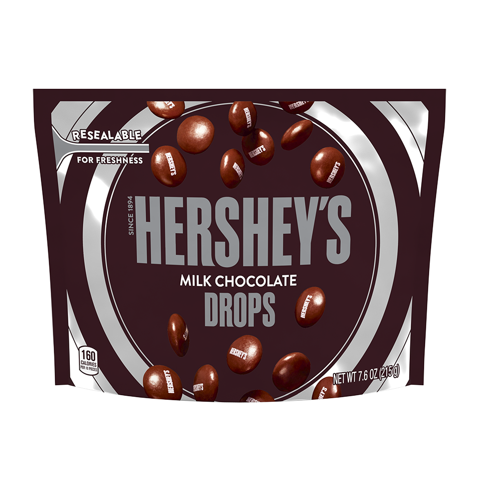 HERSHEY'S Milk Chocolate Drops 7.6oz Candy Bag